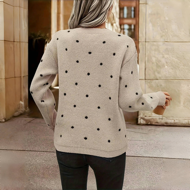 Nicole | Polka Dot Knitted Sweater