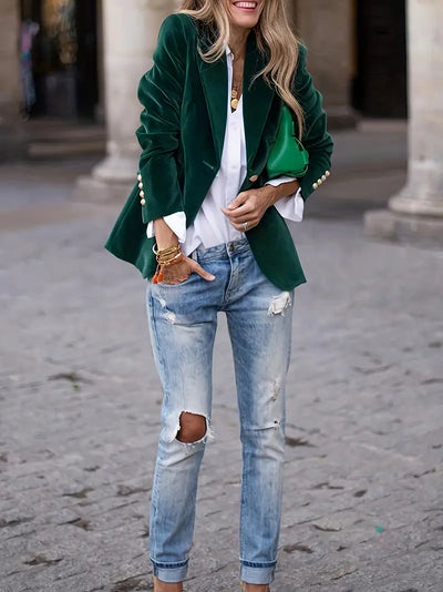 Isabella - Elegant velvet blazer