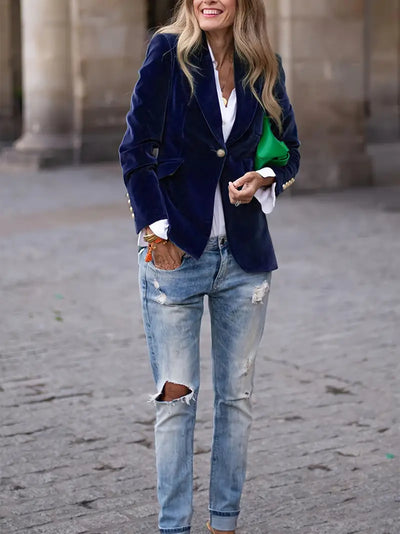 Isabella - Elegant velvet blazer