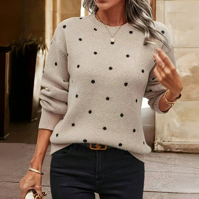 Nicole | Polka Dot Knitted Sweater