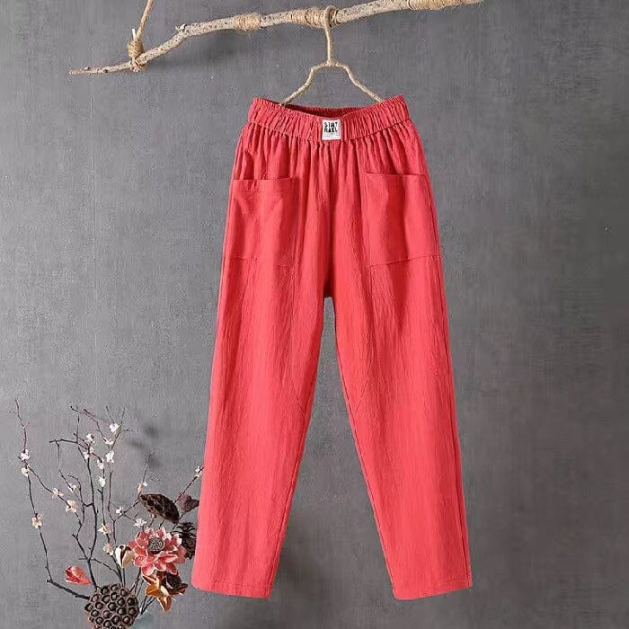 OLIVIA | Linen blend Trousers