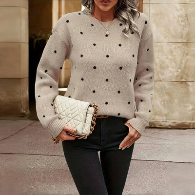 Nicole | Polka Dot Knitted Sweater