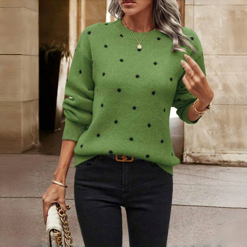 Nicole | Polka Dot Knitted Sweater