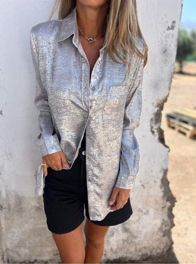 SYLVIA - Luxe Button-Down Shirt