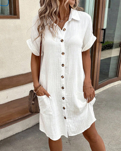 Chloe | Buttoned Polo Dress with Belly coverage