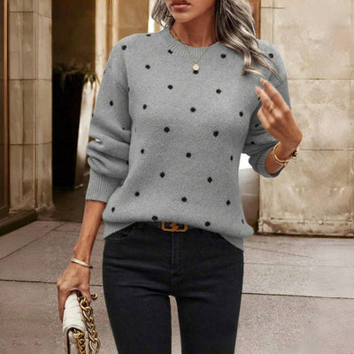 Nicole | Polka Dot Knitted Sweater