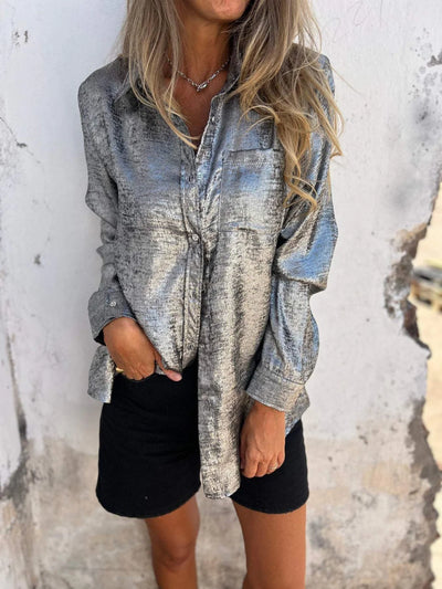 SYLVIA - Luxe Button-Down Shirt